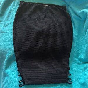 Bisou Bisou Black Mini Skirt